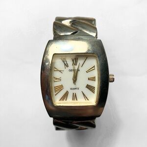Geneva Two-Tone Silver and Gold Watch